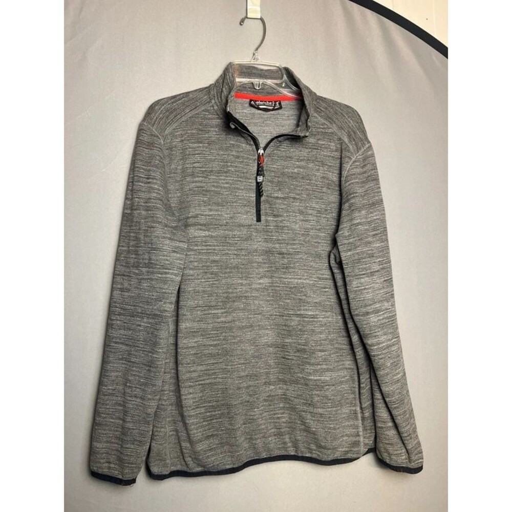 Avalanche Outdoor Supply Co Men’s M 1/4 Zip Pullover Heather Gray Red Stretch